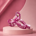 Three magenta SOIE hair clips