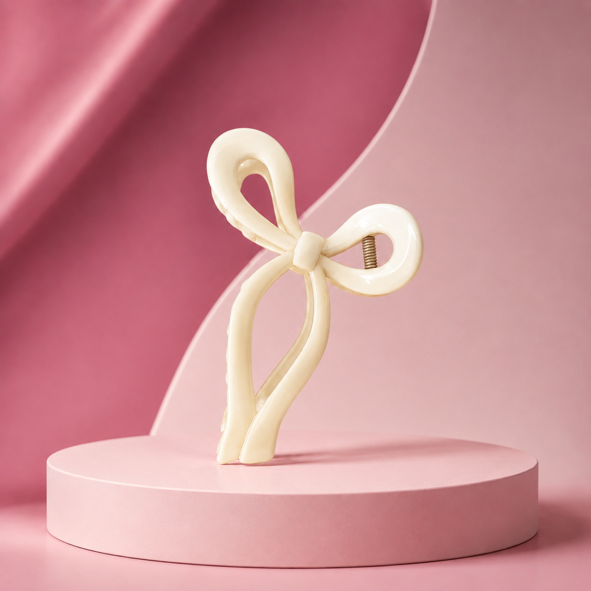 Three white SOIE hair clips